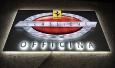 RARE 2000’s FERRARI CLASSICHE OFFICINA ILLUMINATED DEALERSHIP GARAGE SIGN picture
