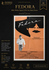 Fedora Billy Wilder Signed Original 1978 One Sheet Poster William Holden picture