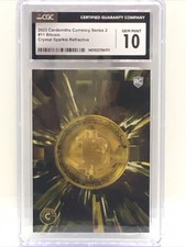 2023 Cardsmiths Currency Crystal Sparkle Bitcoin RC CGC 10 Gem Mint Refractor picture