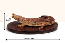 Exquisite Asfour crystal Crocodile Figurine on Pedestal Base picture