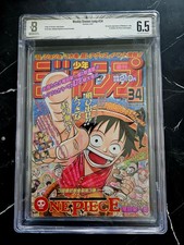 Weekly Shonen Jump 1997 #34 Shueisha Manga 1st One Piece Luffy Shanks BGS 6.5 picture