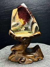 2.7LB A++Natural Colorful Ghost Phantom Quartz Crystal Specimen Healing + Stand picture