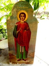 19C Large Antique Russia Russian Church St Healer Panteleimon Icon 64 x 28 inch picture