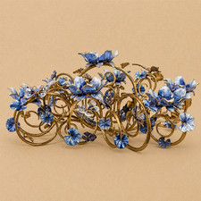 Jay Strongwater Claudine Floral And Butterfly Candelabra Delft Garden picture