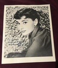 Audrey Hepburn original autograph, vintage hand signed autograph photo, Oscar picture