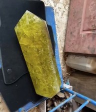 Rare Large 210LB TOP Natural Citrine Quartz Obelisk Carved Crystal Wand Point A+ picture