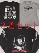 Lot of 3 BIOHAZARD Resident Evil Apparel Hoodie T-Shirt Set S.T.A.R.S. R.P.D. JP picture