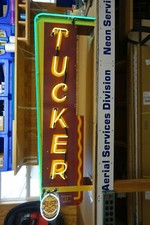 1948 Tucker® Automobile VERTICAL BLADE Steel Enamel NEON ART HUGE 22