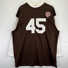 Roca Wear Vintage Long Sleeve Game Shirt 4XL Brown White Sports Uniform picture