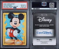2026 Topps Chrome Disney Mickey Mouse 1/1 Cisco Rivera Sketch Psa 8/10 Picasso picture