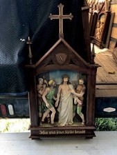 Catholic Church Stations Of The Cross Plaster And Walnut picture