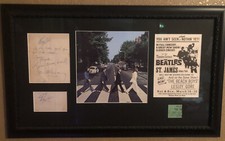 THE BEATLES AUTOGRAPHED DISPLAY FROM 1ST EVER VIST TO L.A. AUGUST 1964 RARE🔥JSA picture