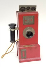VINTAGE STRUCTO TOYS FREEPORT. IL PAY PHONE COIN BANK TOY picture