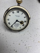 Antique 1920 Hudson Super 6 Dashboard Waltham 8Day Auto Clock w Mounting Bracket picture