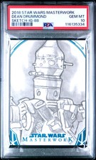 2018 TOPPS STAR WARS MASTERWORK SKETCH CARDS IG-88 DEAN DRUMMOND PSA 10 picture