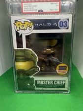 PSA 8.5   Gold Master Chief Funko Pop Halo 4 Blockbuster Exclusive. GRAIL  picture