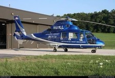5 x Airbus Eurocopter EC155 N611LLWood Desktop Helicopter Model picture