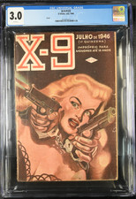MARCH 1946 NEW DETECTIVE VOL 8 CGC 3.0 HIGHEST GRADED BONDAGE COVER PULP BRAZIL picture