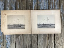Rare 2-Vintage Original Frank H. Child Photog. Newport Rhode Island Yacht Images picture