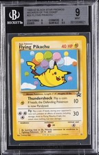 1999-02 BLACK STAR PROMO #25 FLYING PIKACHU BGS 9 picture