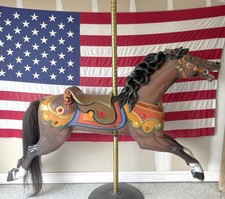 Ringling Bros Circus Carousel Horse Charles Looff 1890s 11-Jewel Outside Jumper picture