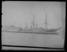 Photo:U.S.S. Hartford Navy Ship at Dock circa 1890-1901 picture