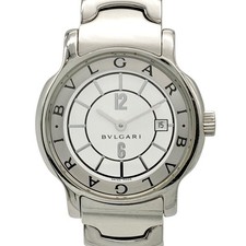 Bvlgari BVLGARI Solo Tempo Ladies Watch 29mm SS White Dial Quartz Authentic picture