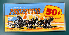 Antique Slot Machine Parts - Jennings 50 Cent PROSPECTOR Marquee Denominator picture
