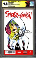 SPIDER-GWEN 1 CGC SS 9.8 STAN LEE, LATOUR,RENZI,RODRIGUEZ, SKETCH BY NEAL ADAMS  picture