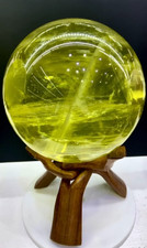 19.25LB Top Large Natural Rainbow Citrine Quartz Sphere Crystal Ball Reiki Gem picture