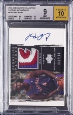 2003-04 EXQUISITE COLLECTION CHRIS BOSH #CB PATCHES AUTOGRAPHS BGS 9 picture