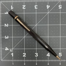 Vintage Auto point YORK Ad Mechanical Pencil Black Gold Made In USA * No Lead picture