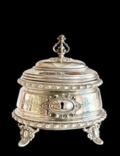 Antique 19CT German 800 Silver Jewish Judaica Etrog Sukkot Box H.meyen & co picture