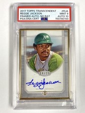2017 Topps Transcendent Reggie Jackson Framed Auto #RJA - PSA Auto Gem Mint 10 picture