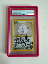 Ken Sugimori Signed Autograph 1999 Pokemon Base Chansey Holo -PSA Auto/Authentic picture