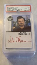 PSA 10 PRESS PASS PARKS AND RECREATION NICK OFFERMAN RON SWANSON RED INK - POP 1 picture