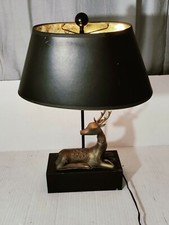 Vintage Bass Deer Mounted Table Lamp, Made By Chapman,Label Dated 1977- 21x9 picture