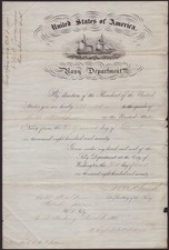 JOHN C. HOWELL - MILITARY APPOINTMENT SIGNED 10/08/1877 WITH CO-SIGNERS picture
