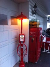 Vintage Eco Air Meter Gas Oil Red Texaco Restored With Light Pole GAS PUMP picture