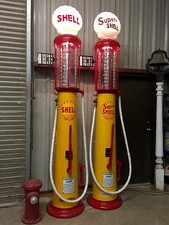 WAYNE 615 1920's VISIBLE SHELL GAS PUMP SET RESTORED & BEAUTIFUL picture