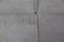 CHRISTY MATHEWSON SIGNED WWI Montsec MAP PSA/DNA NY GIANTS Mint 9 HUGE picture