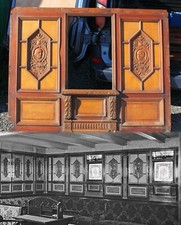 WHITE STAR LINE RMS ROMANIC 1ST CLASS LIBRARY PANELING C-1893 RMS NEW ENGLAND picture