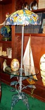 Spectacular Antique Fredrick Cooper Philodendron Floor Lamp 56