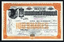 1889 Comstock Tunnel - Signed by Theodore Sutro - EX RARE  Stock Certificate picture
