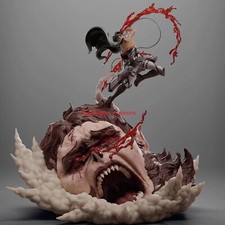 Pre Player 1 Studio Attack on Titan 1/6 Levi Ackerman VS Beast GK Resin Statue picture