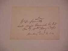 1800s Union General William Farrar Smith Autographed Signed Cut Civil War picture