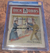 DICK DOBBS WEEKLY RARE ONLY COMPLETE COLLECTION IN THE WORLD 9 CGC DIME NOVELS picture