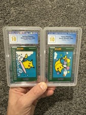 1997 Pocket Monsters Sealdass Series 2 Surfing & Flying Pikachu CGC Pristine 10 picture