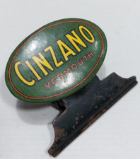 ANTIQUE VERY RARE ARGENTINA METAL & CELLULOID PAPER CLIP CINZANO VERMOUTH AD picture