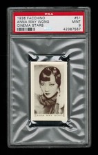 PSA 9 ANNA MAY WONG 1936 Facchino Cinema Stars Card #51 HIGHEST EVER GRADED 1of1 picture